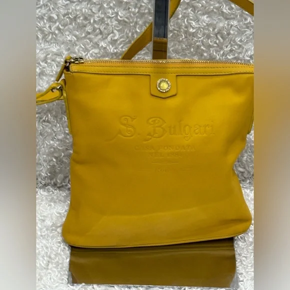 Bulgari Bvlgari Yellow Leather Tote Bag - Picture 3 of 16